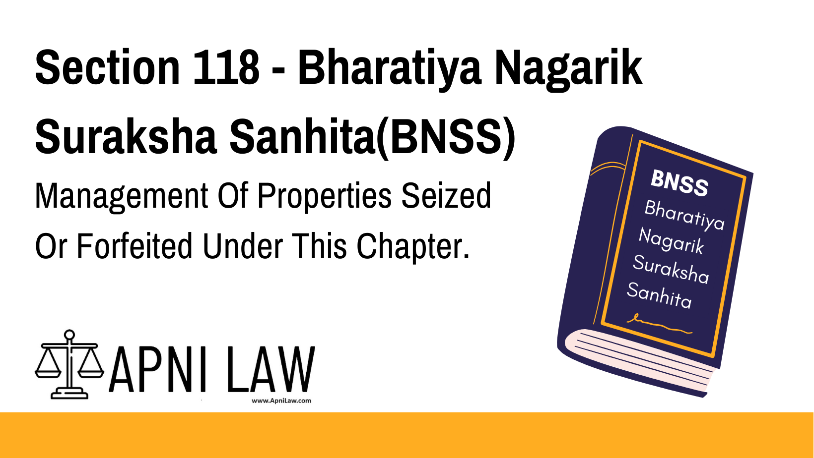 Section 118 - Bharatiya Nagarik Suraksha Sanhita(BNSS) - Management Of Properties Seized Or Forfeited Under This Chapter