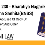 Section 230 - Bharatiya Nagarik Suraksha Sanhita(BNSS) - Supply To Accused Of Copy Of Police Report And Other Documents