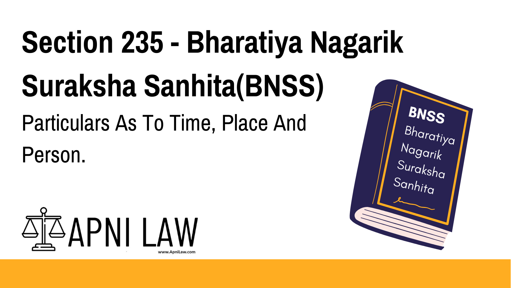 Section 235 - Bharatiya Nagarik Suraksha Sanhita(BNSS) - Particulars As To Time, Place And Person