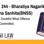 Section 244 - Bharatiya Nagarik Suraksha Sanhita(BNSS) - Where It Is Doubtful What Offence Has Been Committed