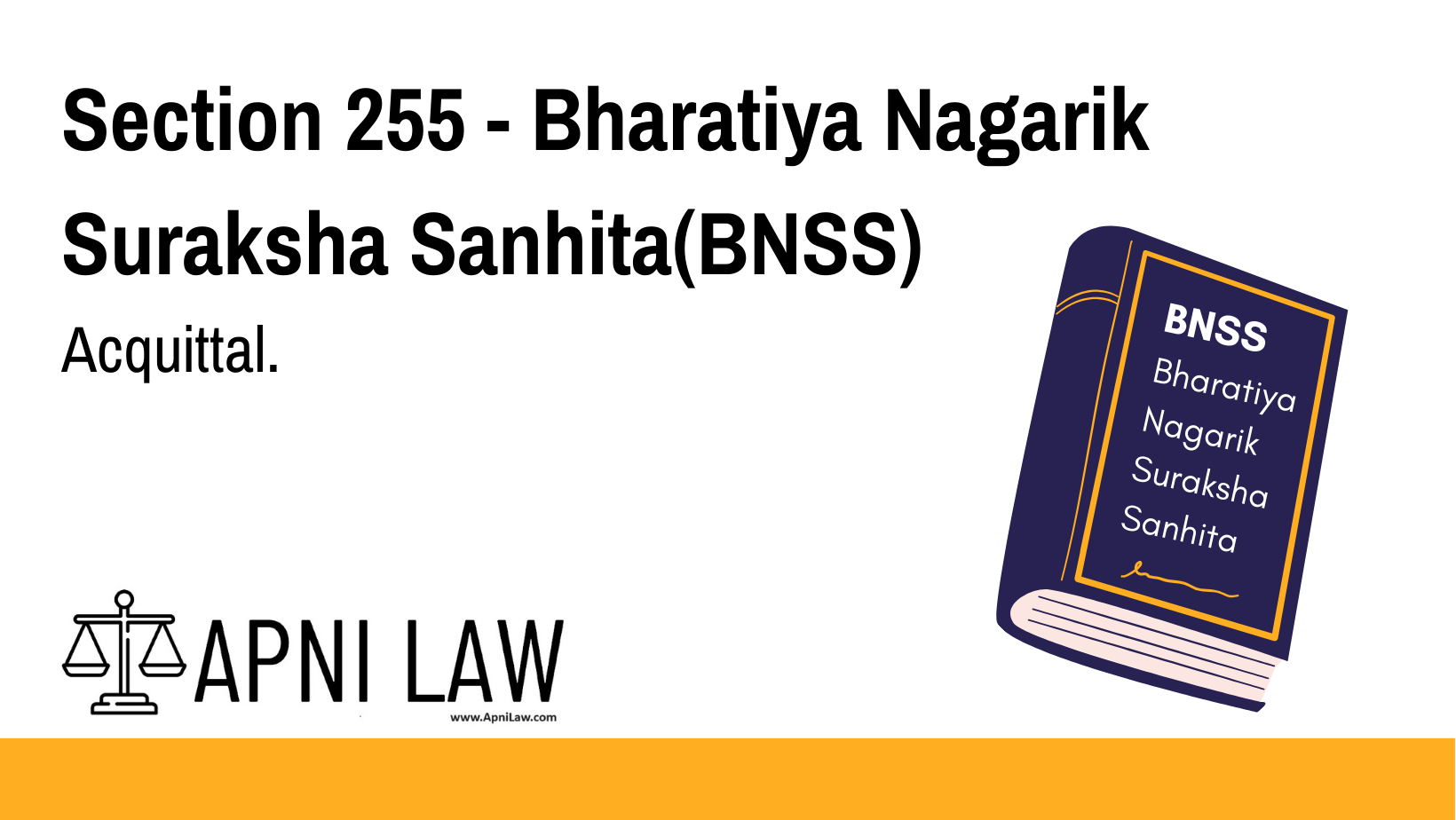 Section 255 - Bharatiya Nagarik Suraksha Sanhita(BNSS) - Acquittal