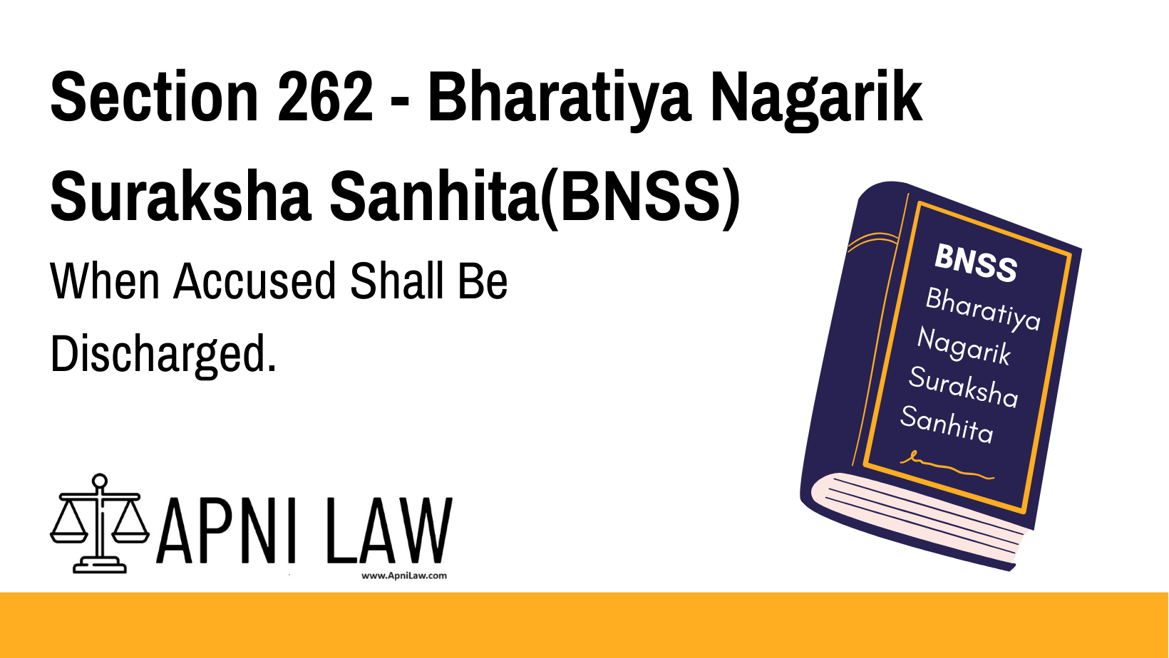 Section 262 - Bharatiya Nagarik Suraksha Sanhita(BNSS) - When Accused Shall Be Discharged