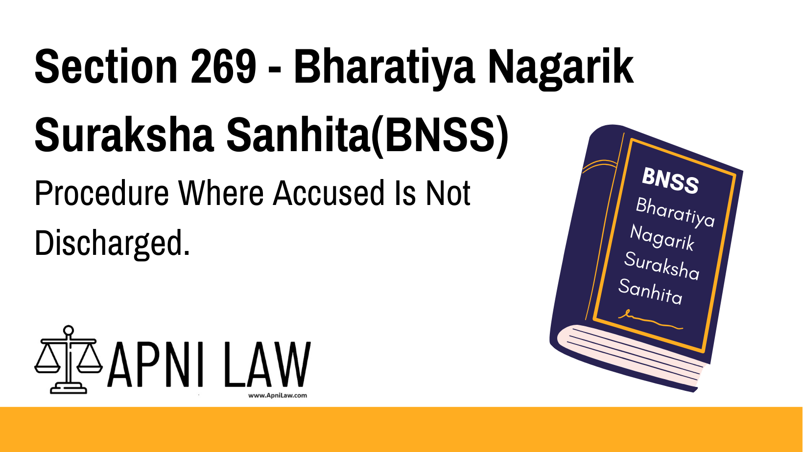 Section 269 - Bharatiya Nagarik Suraksha Sanhita(BNSS) - Procedure Where Accused Is Not Discharged