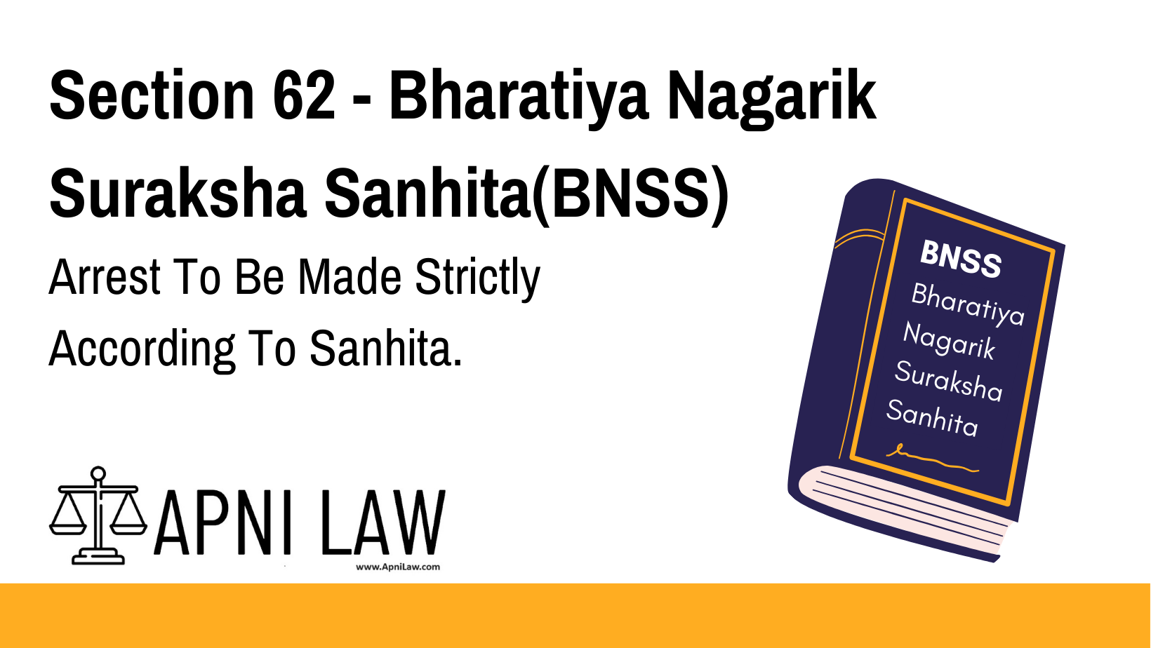 Section 62 - Bharatiya Nagarik Suraksha Sanhita(BNSS) - Arrest To Be Made Strictly According To Sanhita